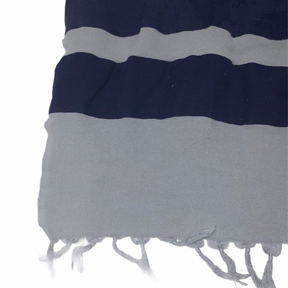 PINK Grey & Navy Beach Blanket - Picture 2 of 3